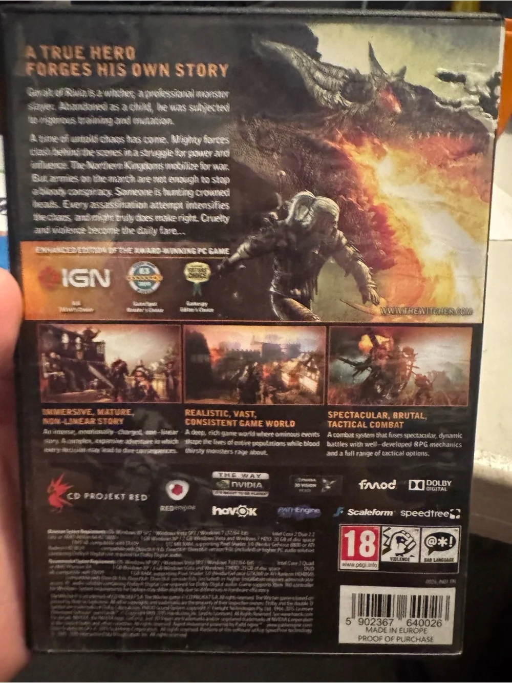The Witcher 2 (Assassins of Kings) Enhanced Edition - PC DVD-ROM